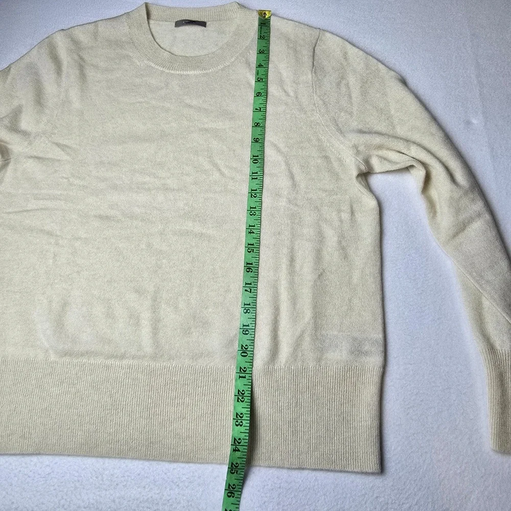 J. Crew NWOT‎ Cashmere Crewneck Sweater Natural Cream Lightweight Large
